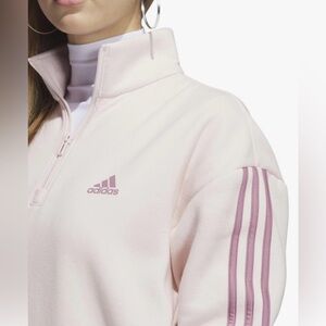 NEW Adidas Quarter-Zip Fleece Sweatshirt